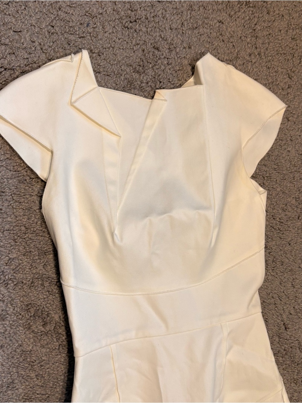 Roland Mouret For Bergdrof Goodman Sheath Dress In Off White Size US 2 - Picture 5 of 16